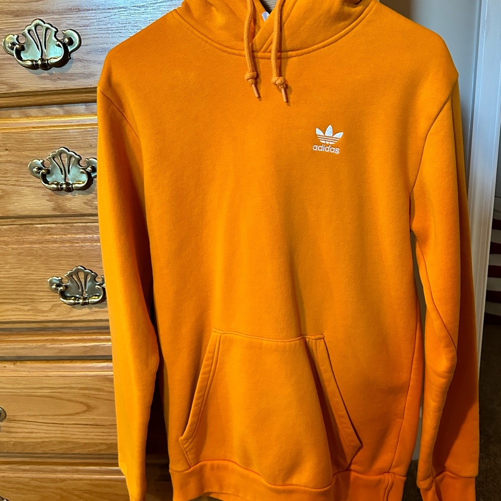 Men’s Adidas bright orange hoodie